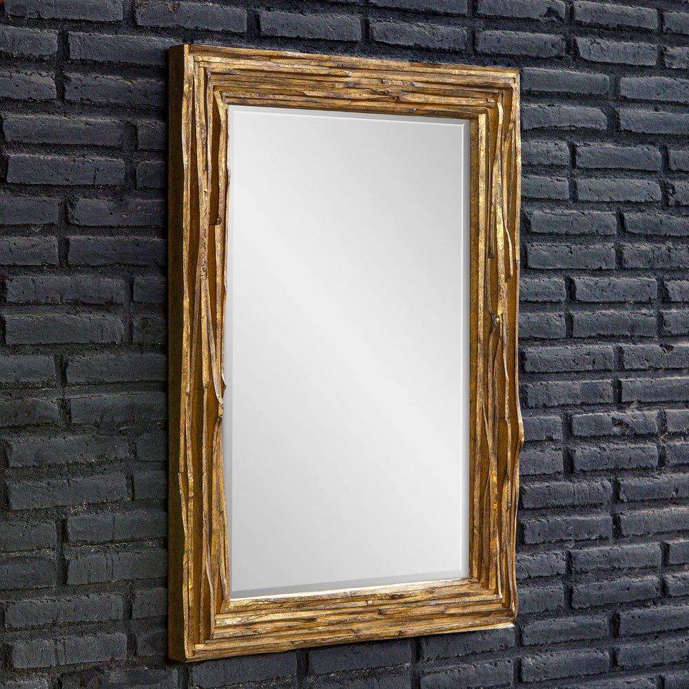 Uttermost Overlap Teakwood Mirror - Image 2