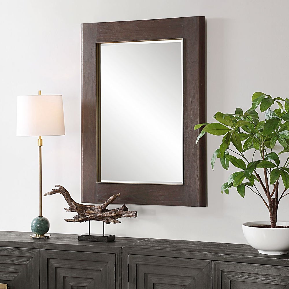 Uttermost Catron Aged Walnut Mirror - Image 2