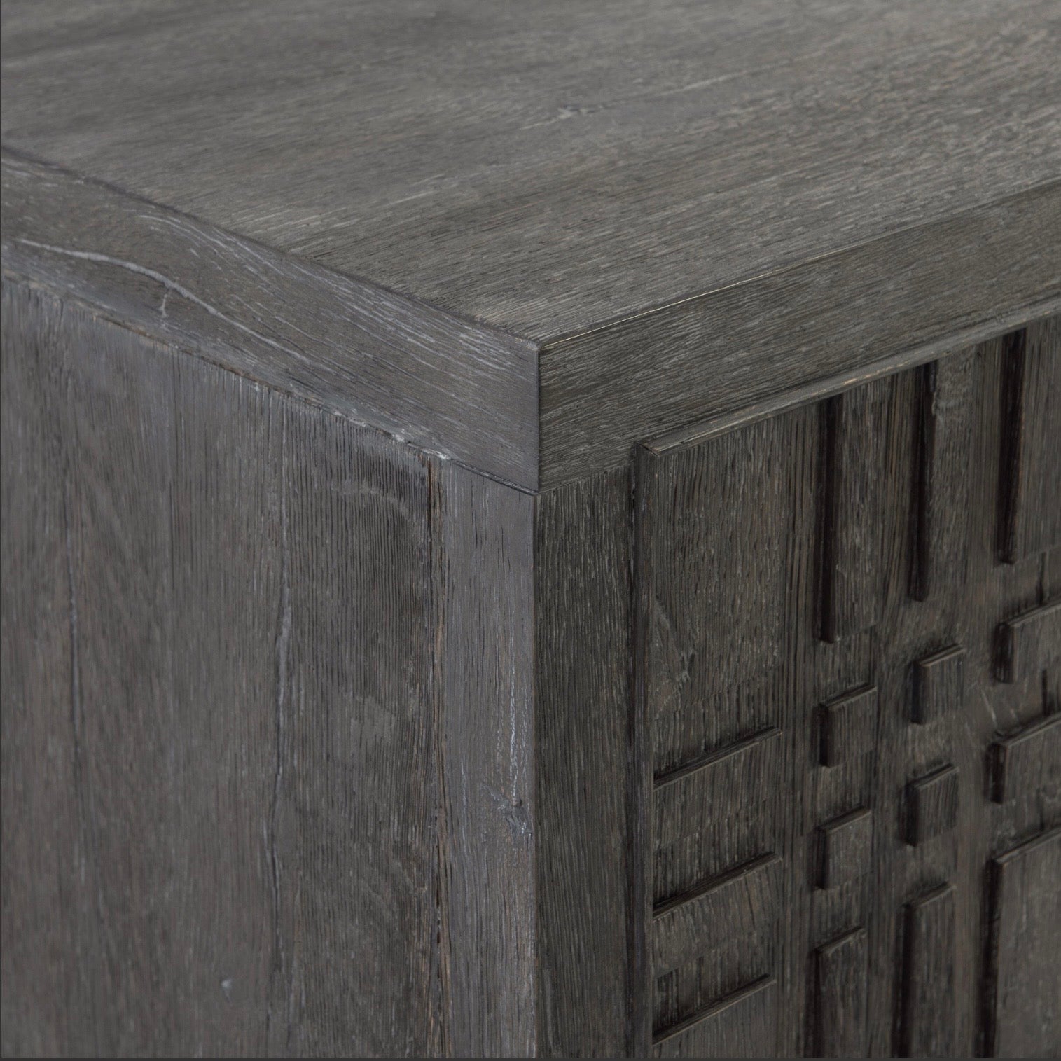 Bernhardt Tribeca Collection Entertainment Credenza ~ Tadon Finish with Textured Steel Base - Image 3