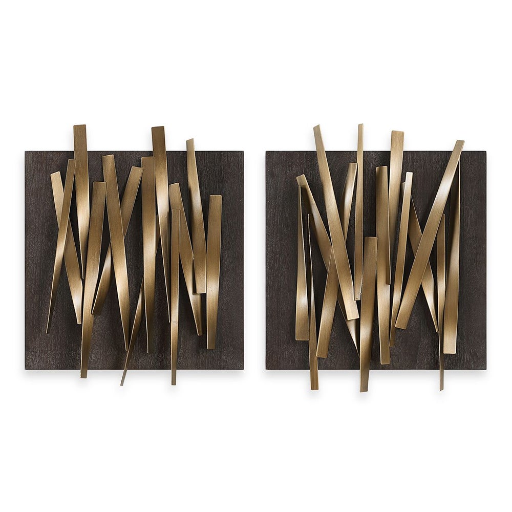 Uttermost Crosshatch Metal Wall Decor ~ Set Of Two - Image 3