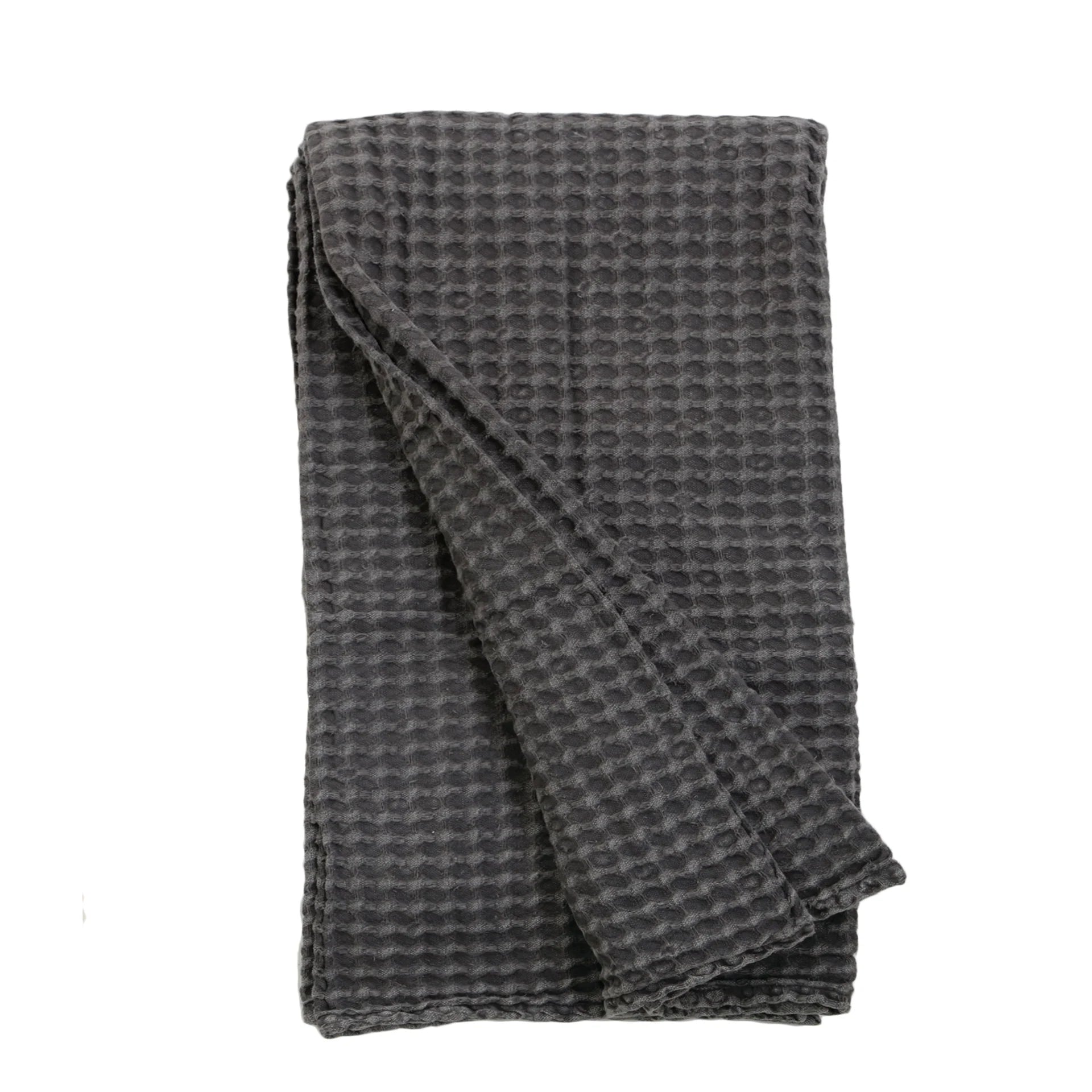 Pom Pom at Home Zuma Charcoal Waffle Weave Oversized Throw Blanket - Image 1