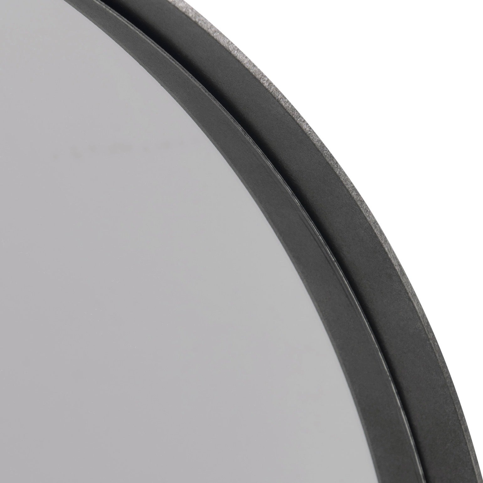Bernhardt Tribeca Collection Round Mirror ~ Textured Steel - Image 3