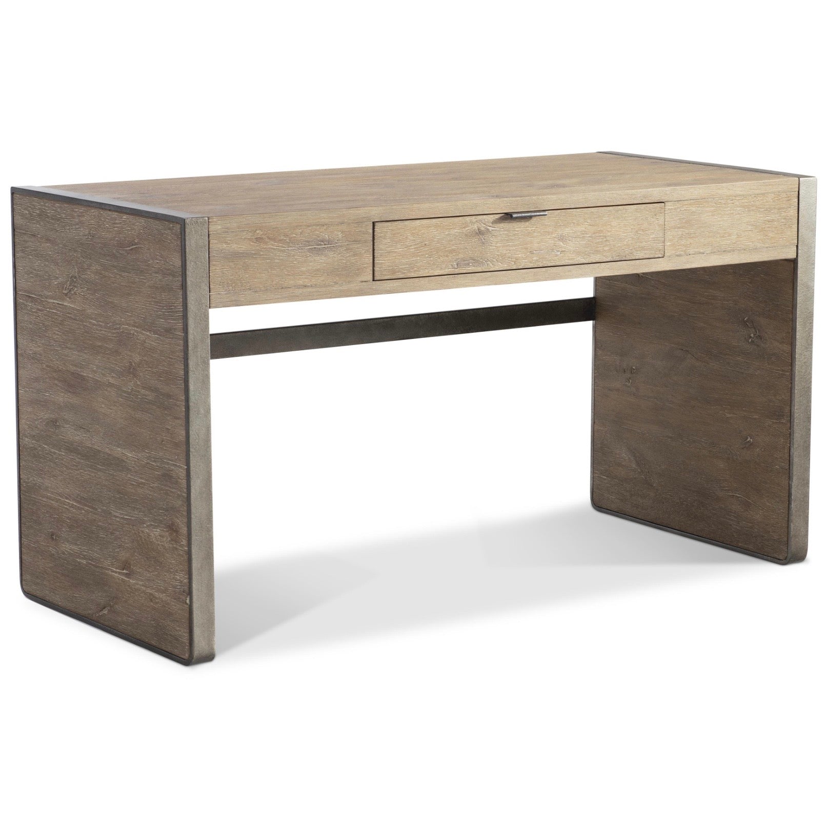 Bernhardt Tribeca Workspace Collection Desk ~ Distressed Wood Top with Steel Base - Image 2