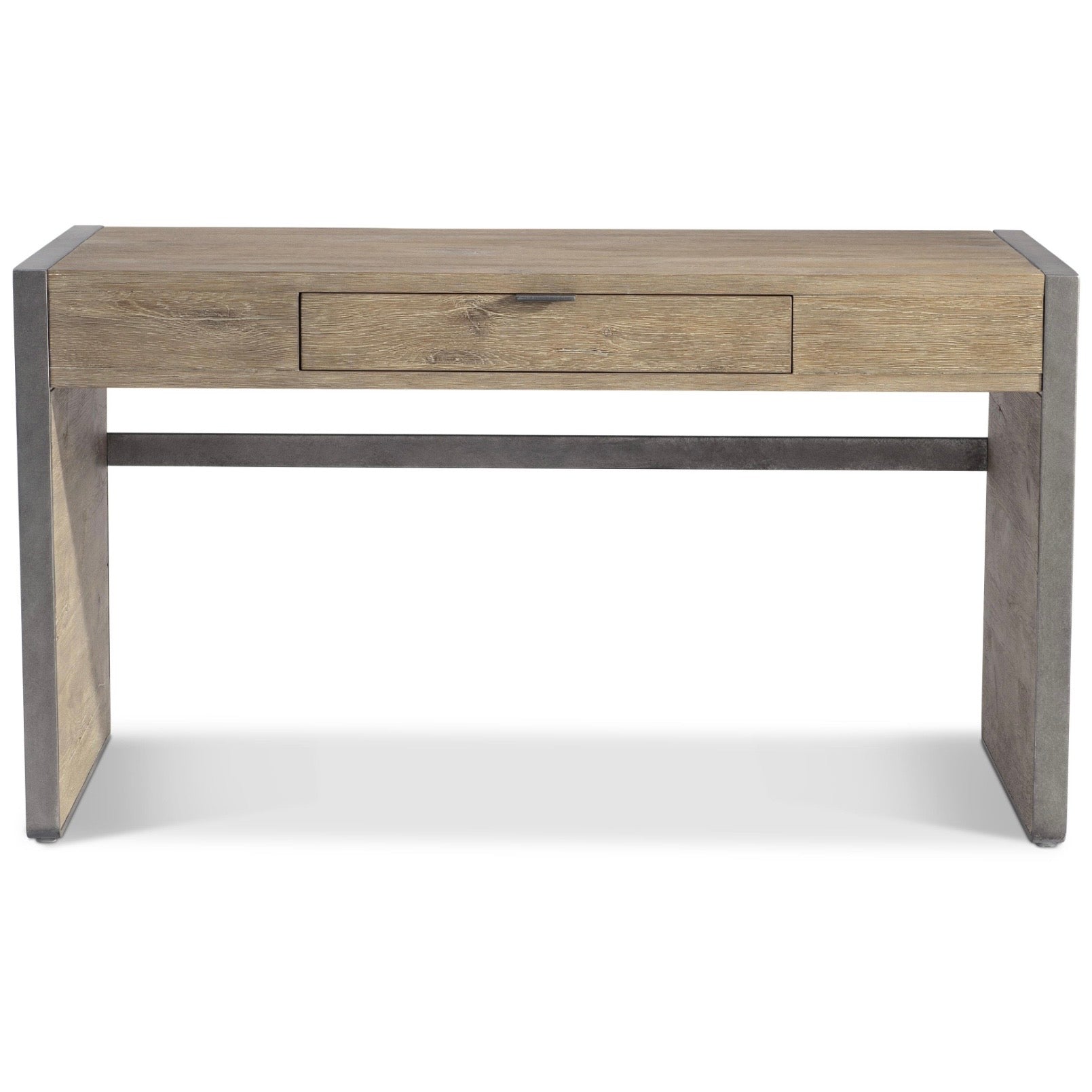 Bernhardt Tribeca Workspace Collection Desk ~ Distressed Wood Top with Steel Base - Image 3