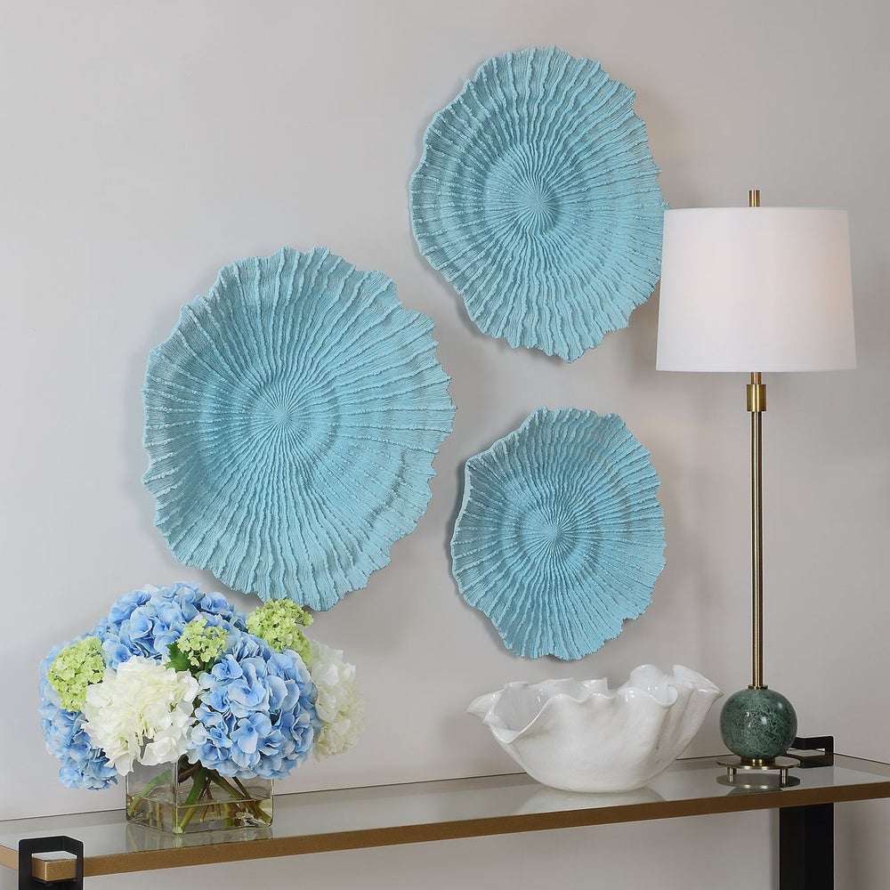 Uttermost Ocean Gems Set of 3 Wall Decor ~ Blue - Image 2