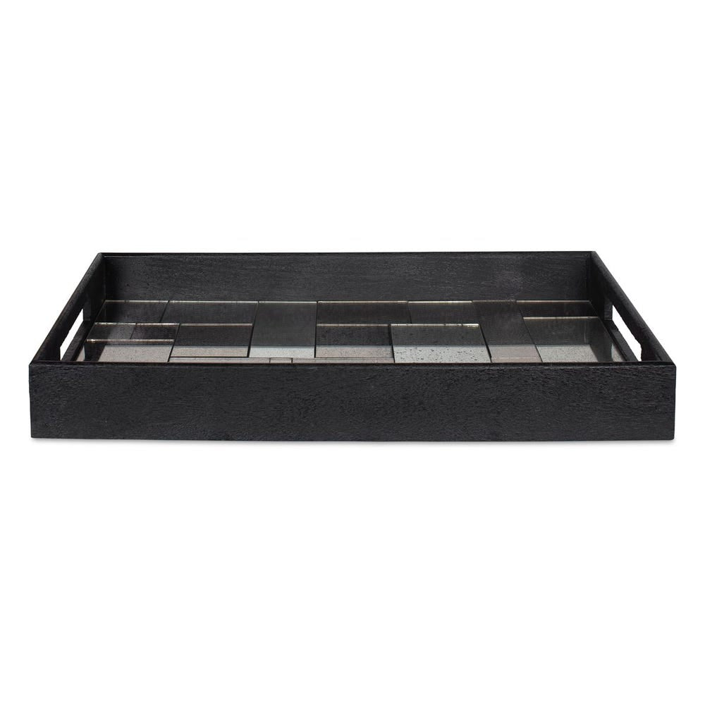 Uttermost Modern Mosaic Antiqued Mirror Tray - Image 2