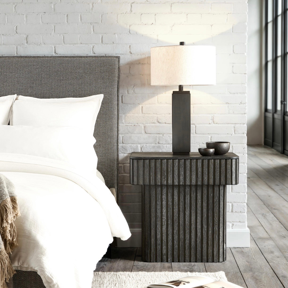 Bernhardt Loft Menton Collection One Drawer Nightstand ~ Sutton Finish
