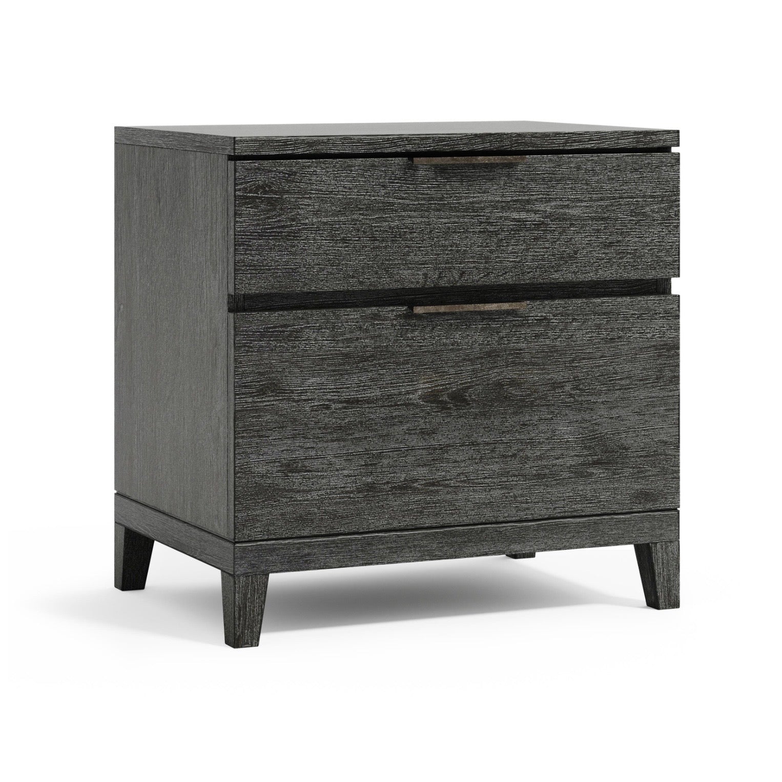 Bernhardt Loft Menton Collection Two Drawer 28 Inch Nightstand ~ Sutton Finish