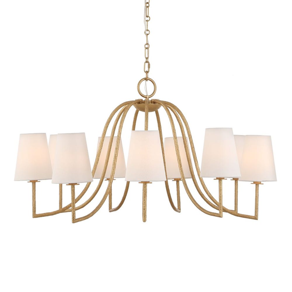 Uttermost Seville Textured Gold 9 Light Chandelier - Image 1
