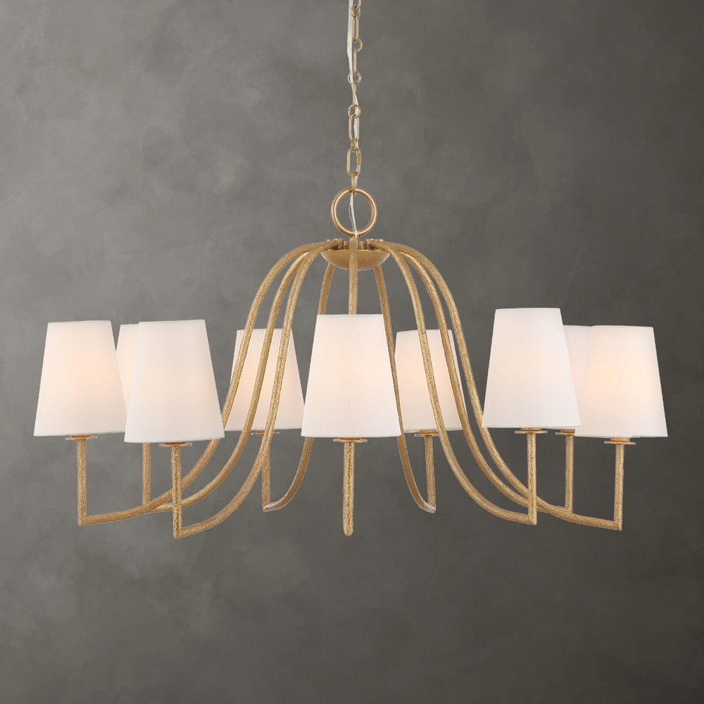 Uttermost Seville Textured Gold 9 Light Chandelier - Image 2