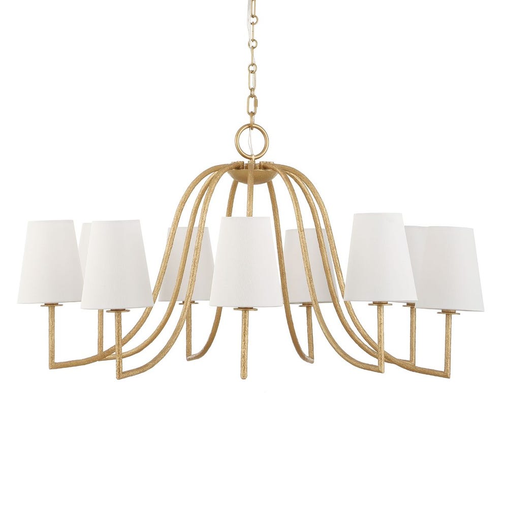Uttermost Seville Textured Gold 9 Light Chandelier - Image 3