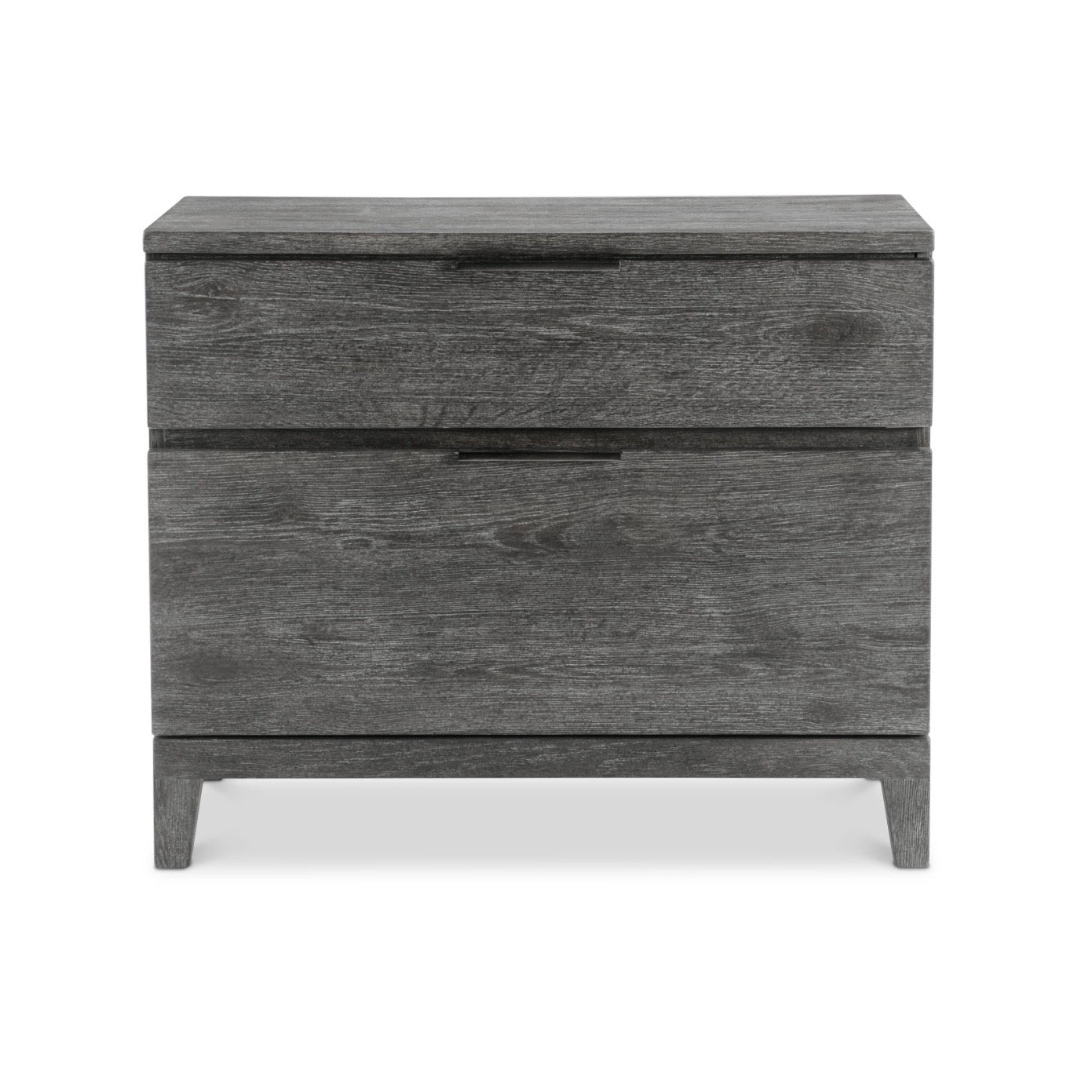 Bernhardt Loft Menton Collection Two Drawer 34 Inch Nightstand ~ Sutton Finish - Image 2