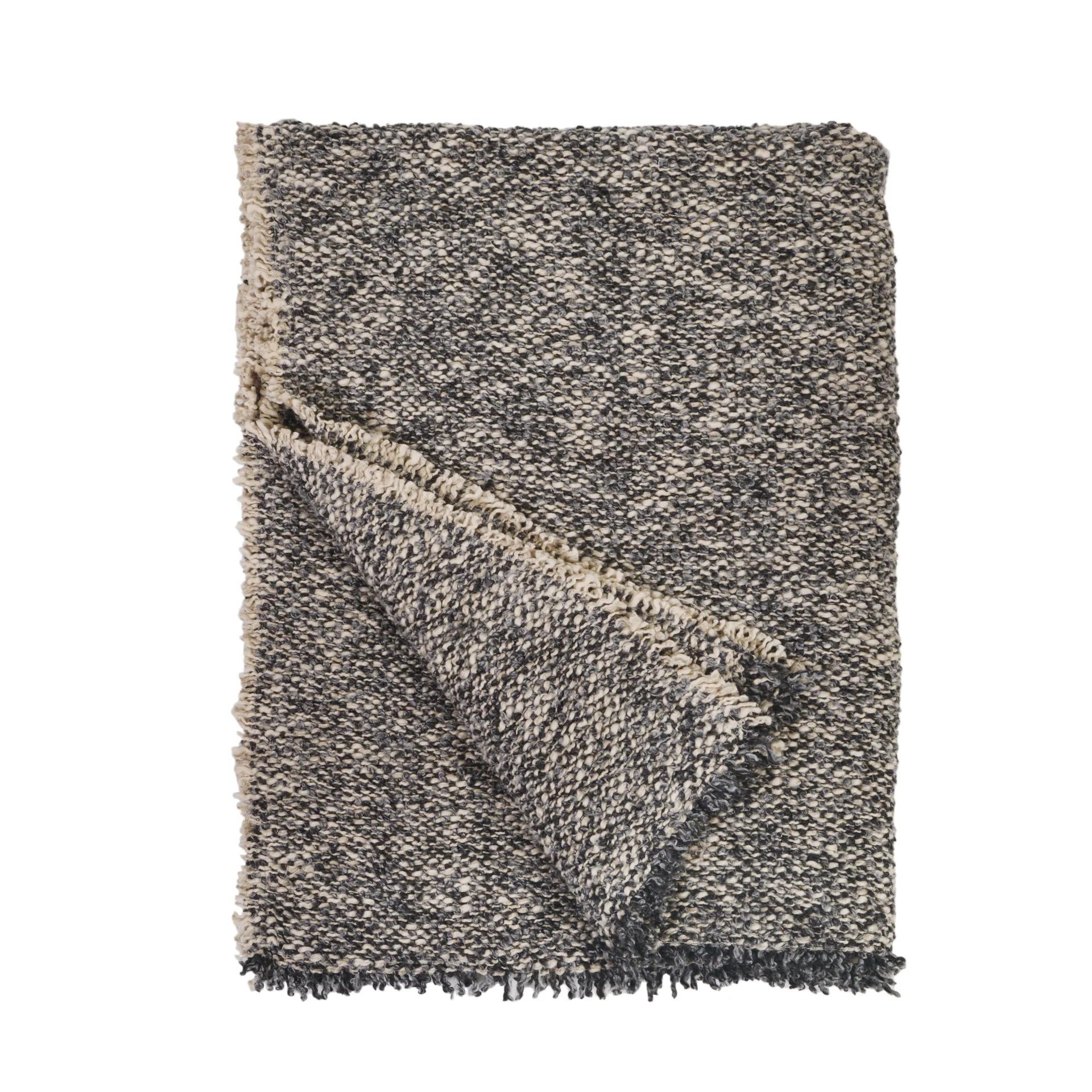 Pom Pom at Home Brentwood Steel Blue Boucle Throw Blanket ~ 50”  x 70” - Image 1