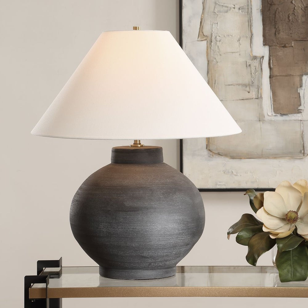 Uttermost Tramore Charcoal Glazed Table Lamp - Image 1