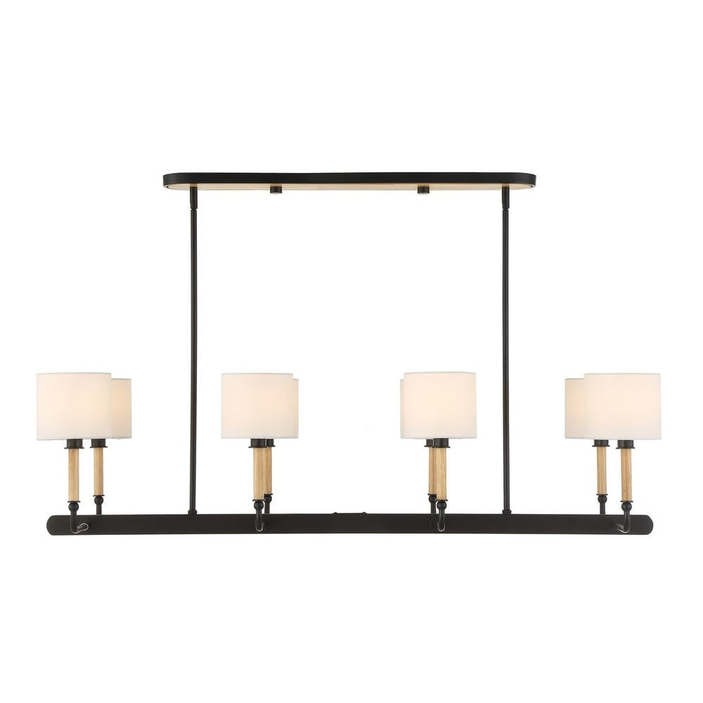 Uttermost Franconia Matte Black 8 Light Pendant - Image 2