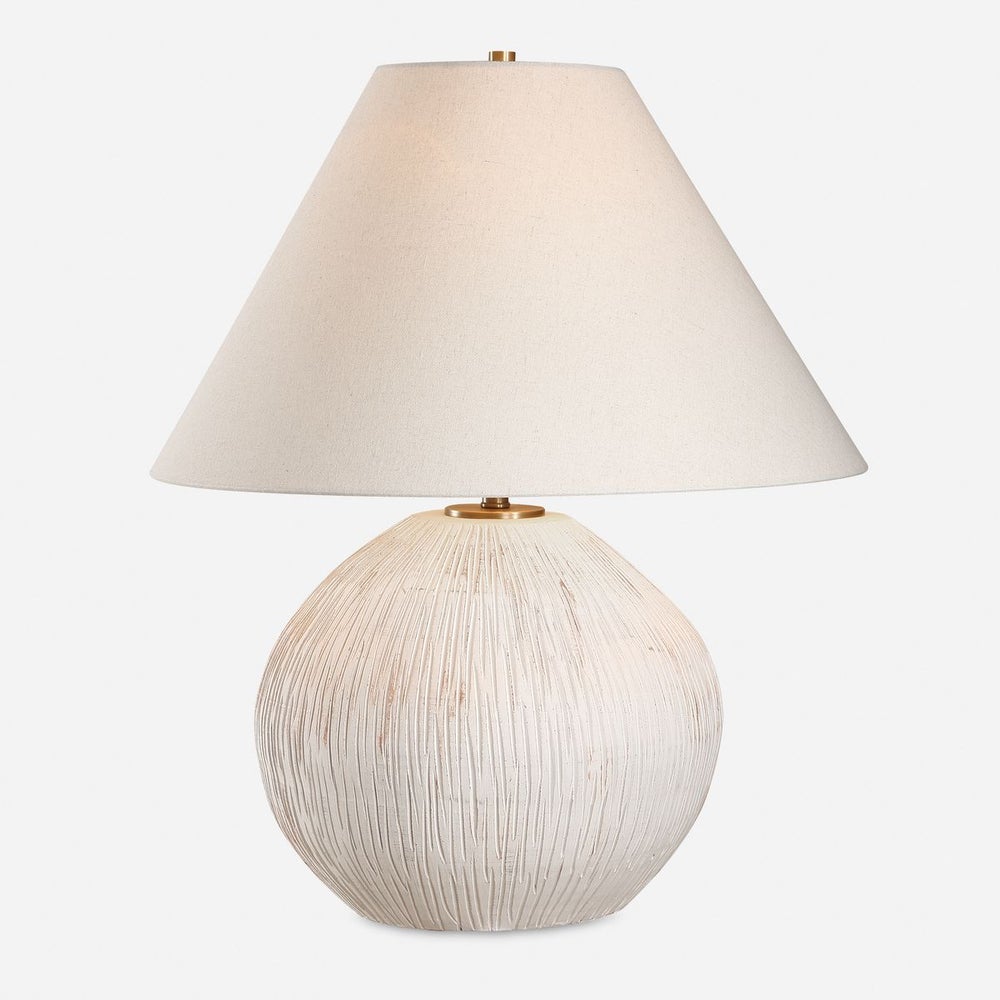 Uttermost Meryl Table Lamp With Off White Linen Fabric - Image 3