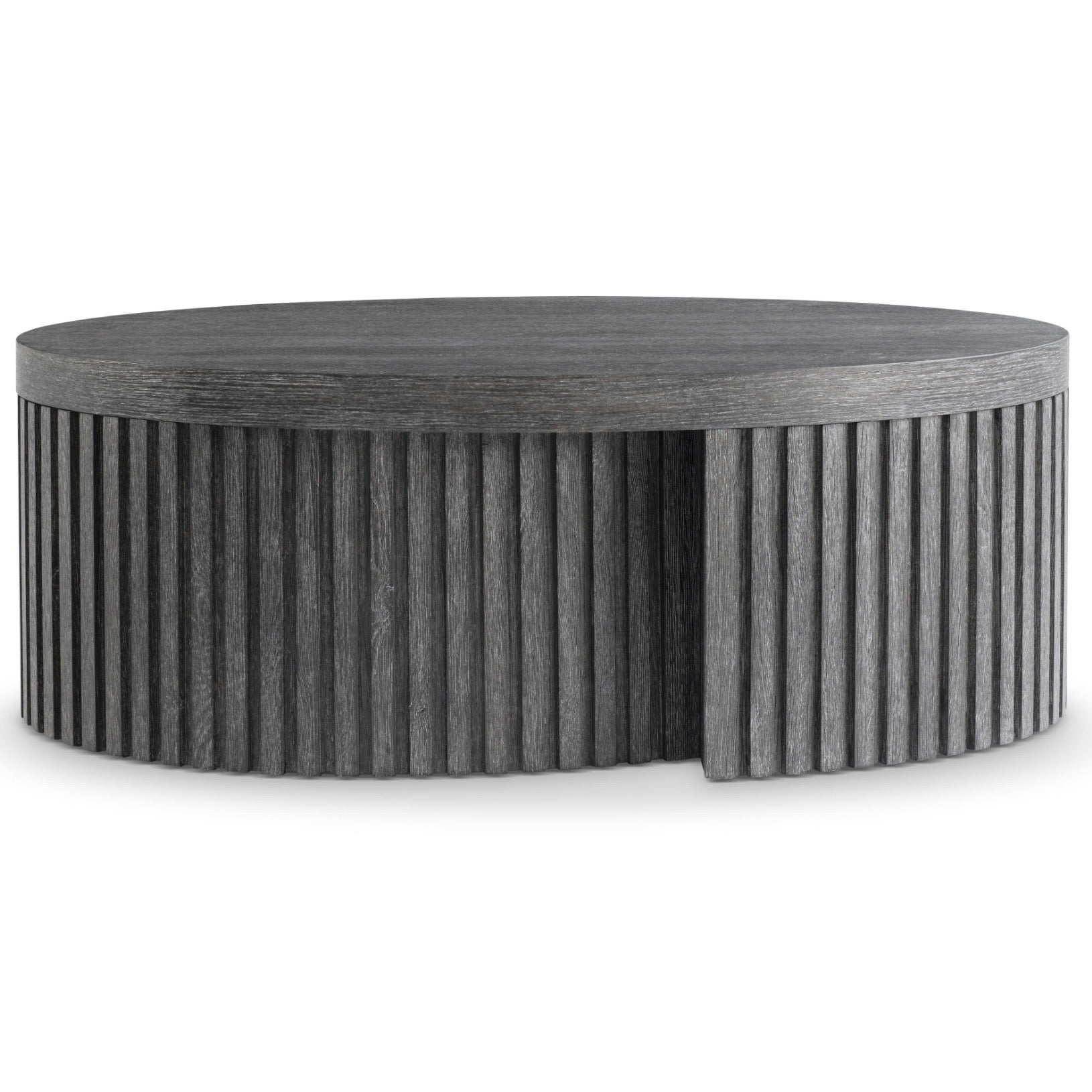 Bernhardt Loft Menton Collection Modern Oval Cocktail Table ~ Sutton Finish - Image 3