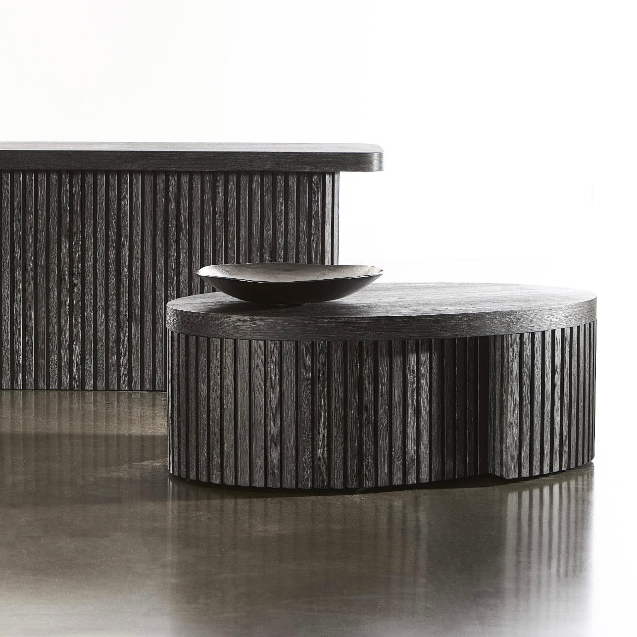 Bernhardt Loft Menton Collection Modern Oval Cocktail Table ~ Sutton Finish - Image 2