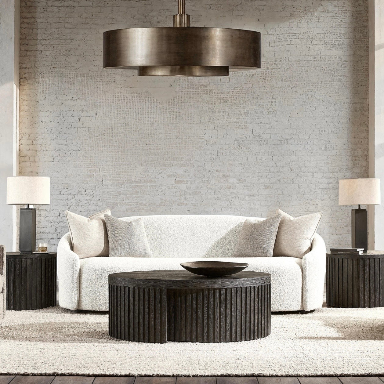 Bernhardt Loft Menton Collection Modern Oval Cocktail Table ~ Sutton Finish