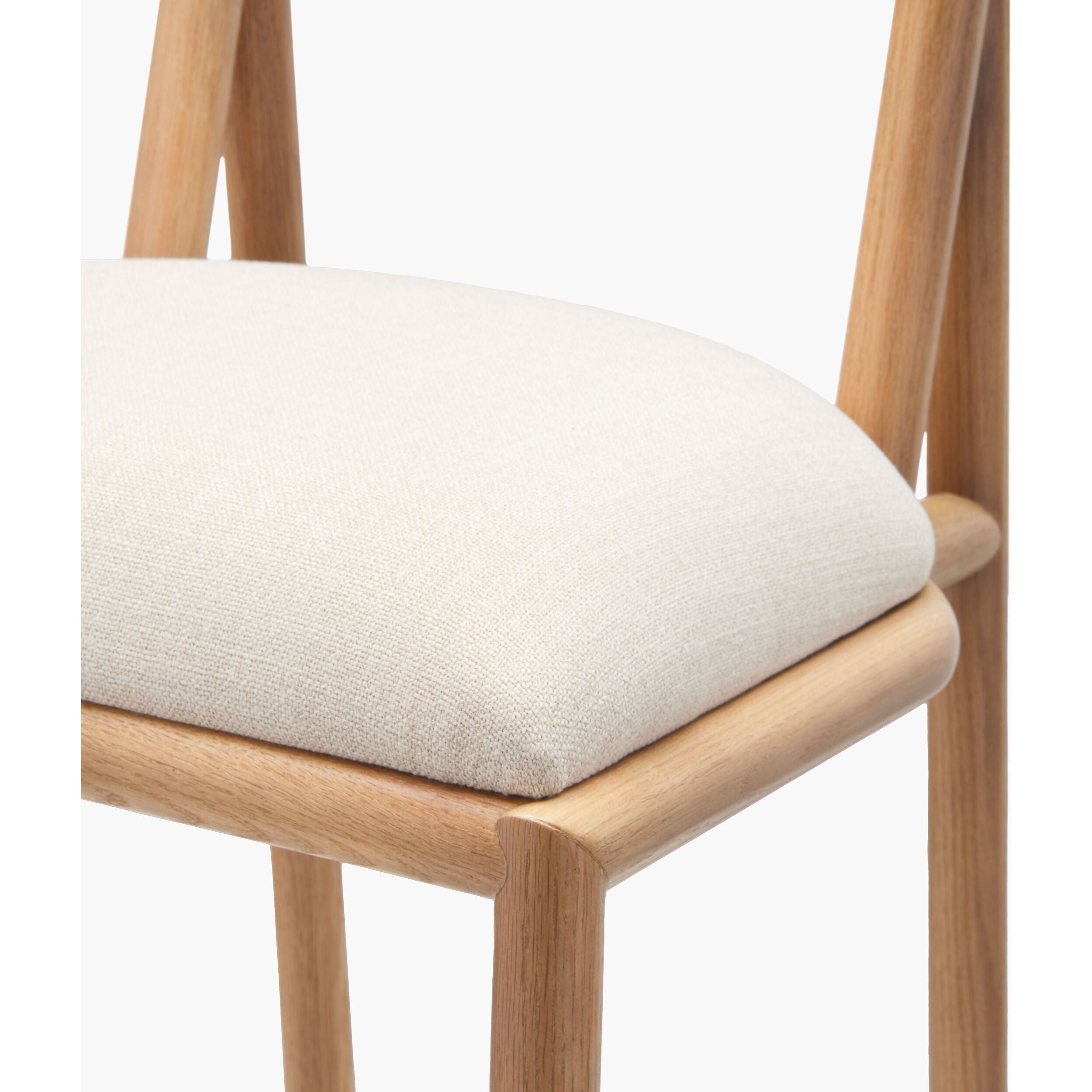 Surya Keating Modern Wheat Oak Counter Stool With Cushioned Seat - Image 2