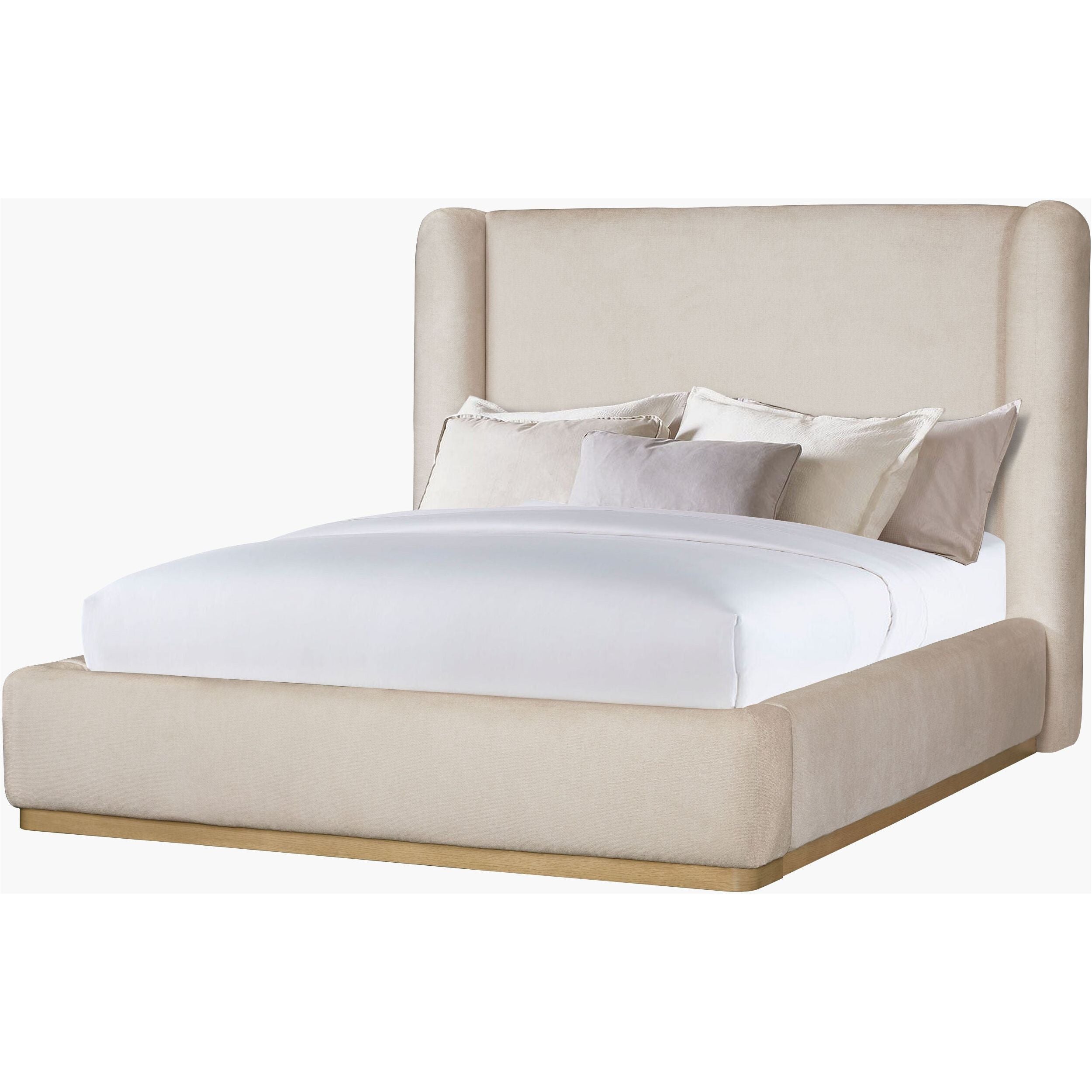 Surya Covina Modern Upholstered Shelter Bed ~ Available in Queen and King Sizes - Image 1