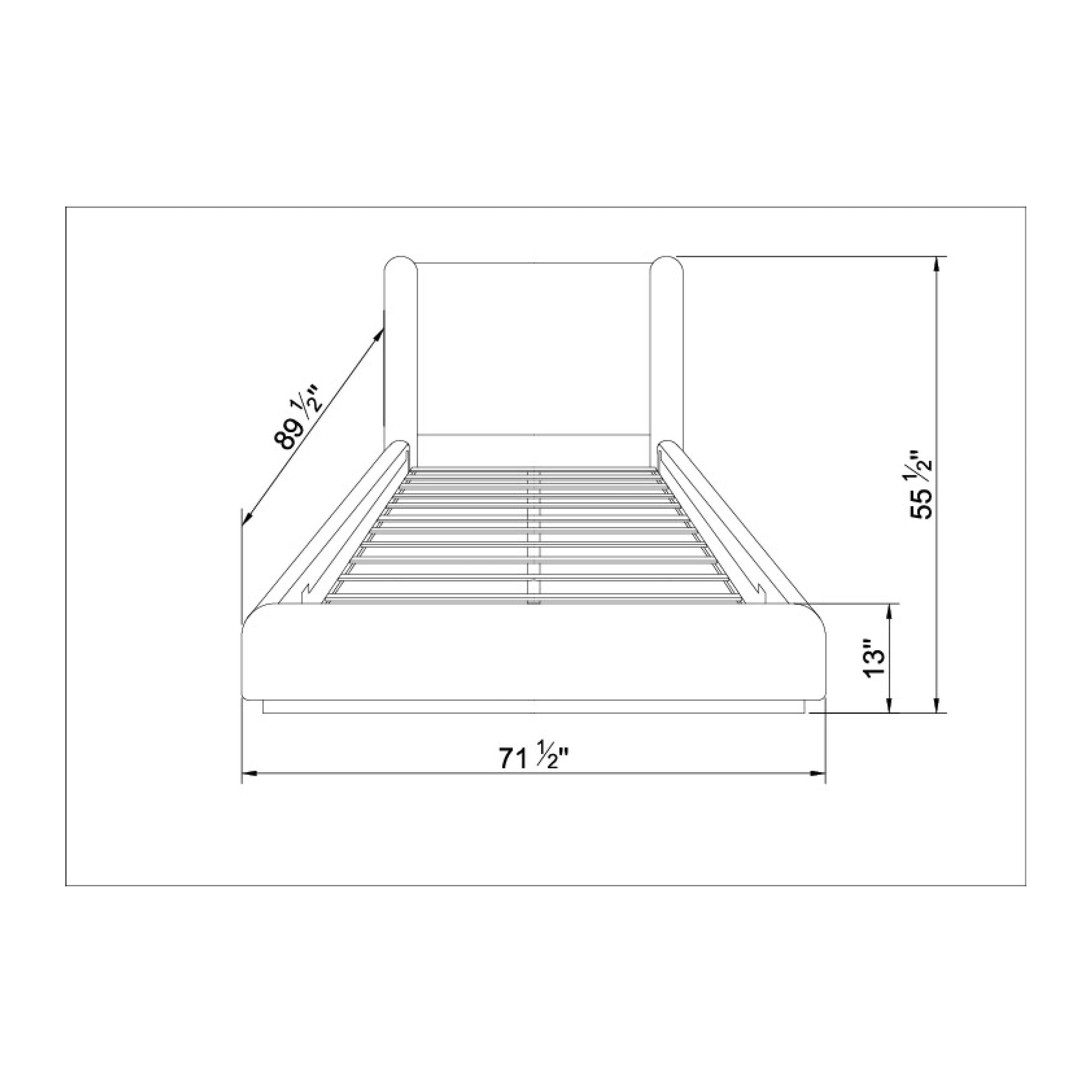 Surya Covina Modern Upholstered Shelter Bed ~ Available in Queen and King Sizes - Image 2