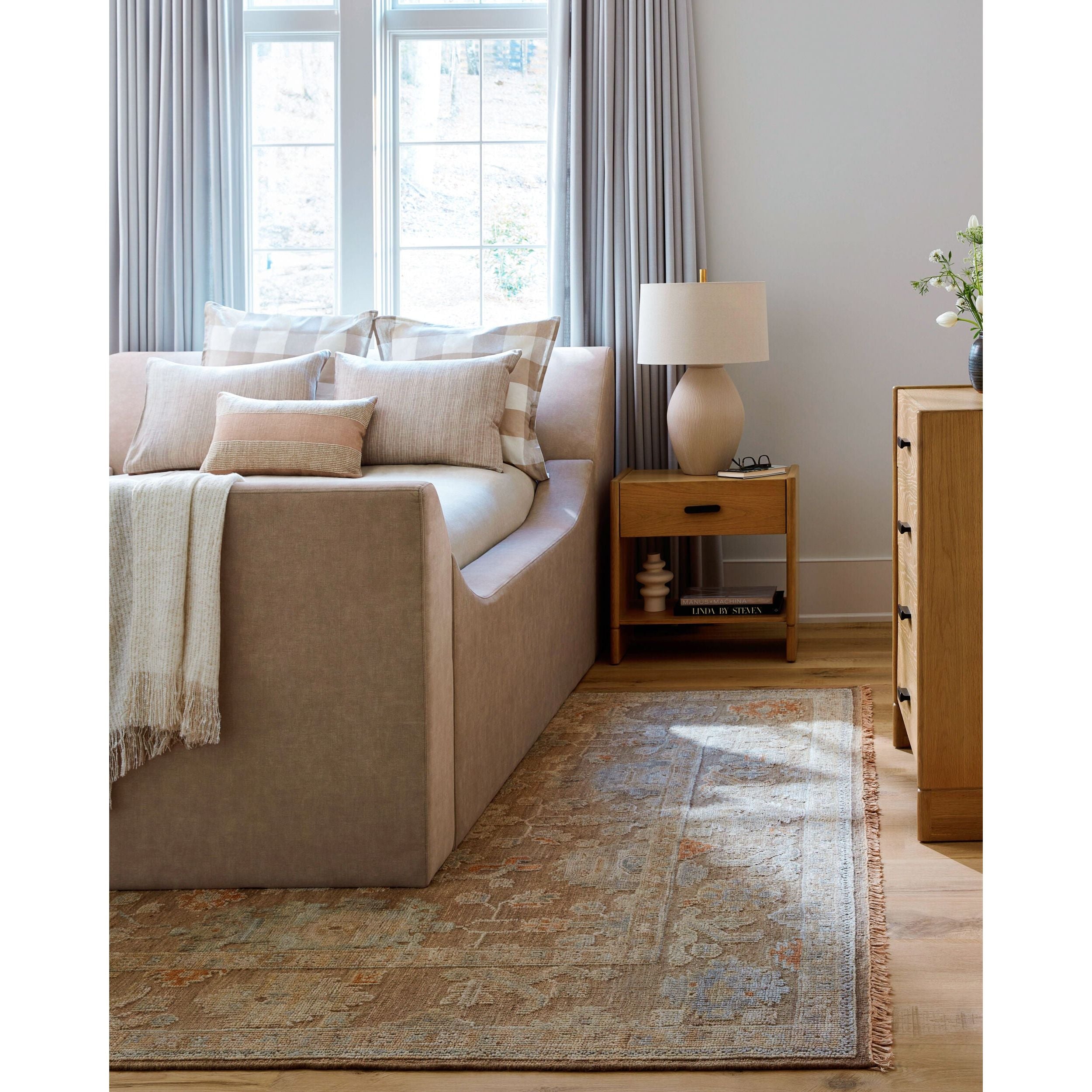 Surya Purcel Modern Upholstered Bed ~ Available in Queen and King Sizes - Image 2