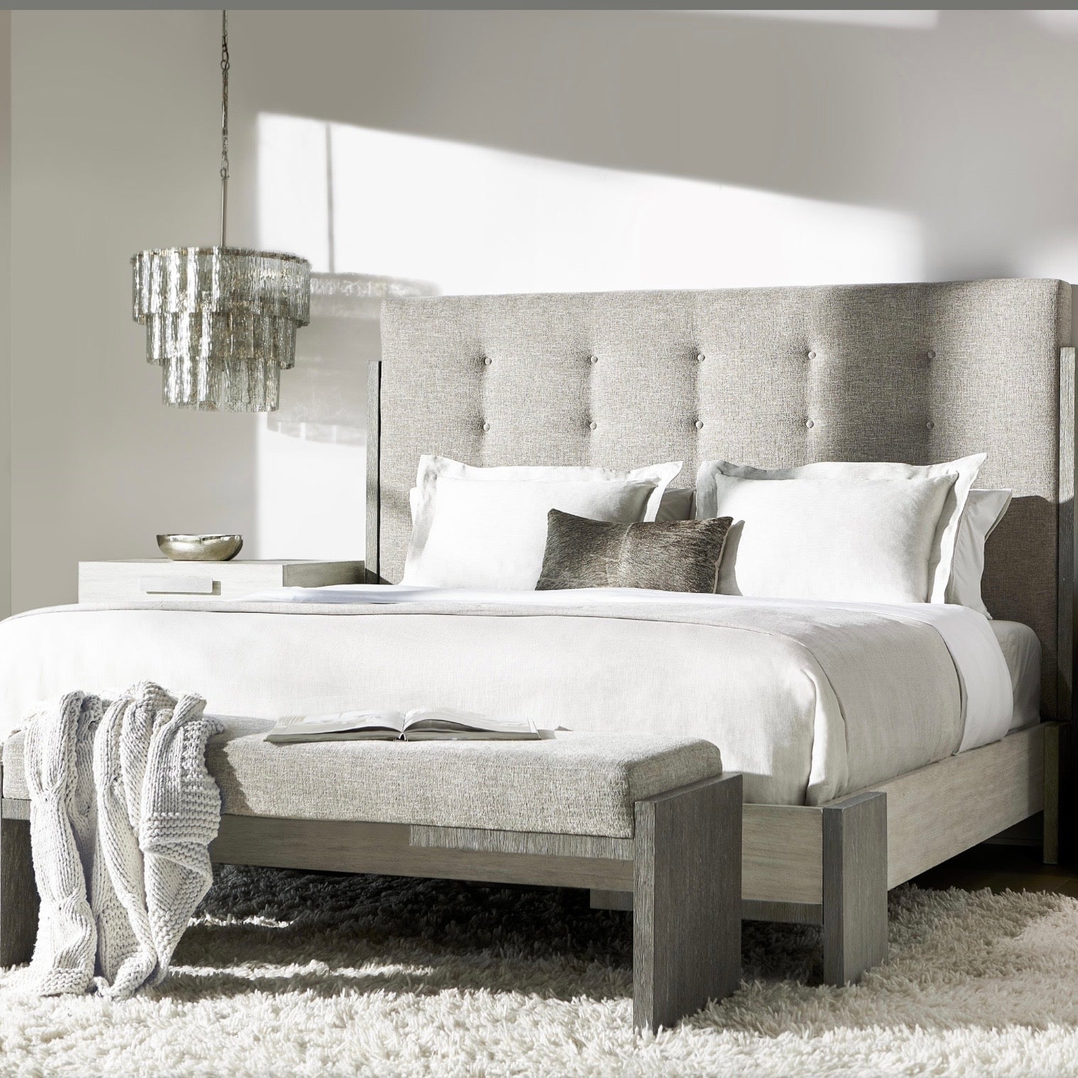 Bernhardt Foundations Collection Upholstered Panel Bed ~ Available in Queen, King and California King Sizes