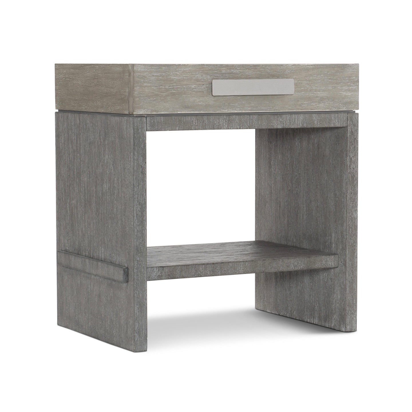 Bernhardt Foundations Collection One Drawer Nightstand ~ Two - Tone Finish In Light Shale And Dark Shale - Image 2