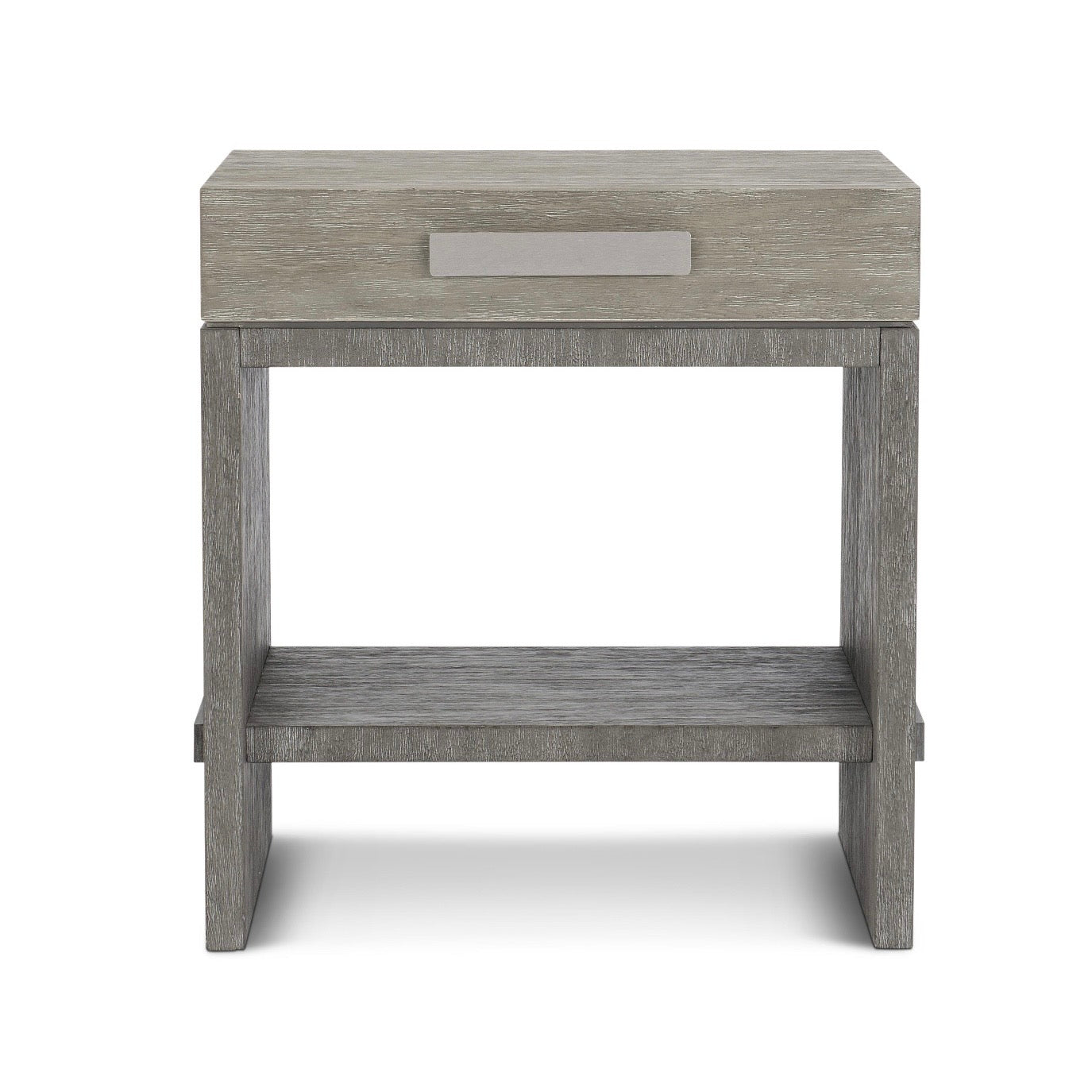 Bernhardt Foundations Collection One Drawer Nightstand ~ Two - Tone Finish In Light Shale And Dark Shale - Image 3