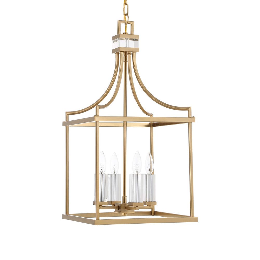 Uttermost Montreal Warm Brass Lantern 4 Light Pendant - Image 2