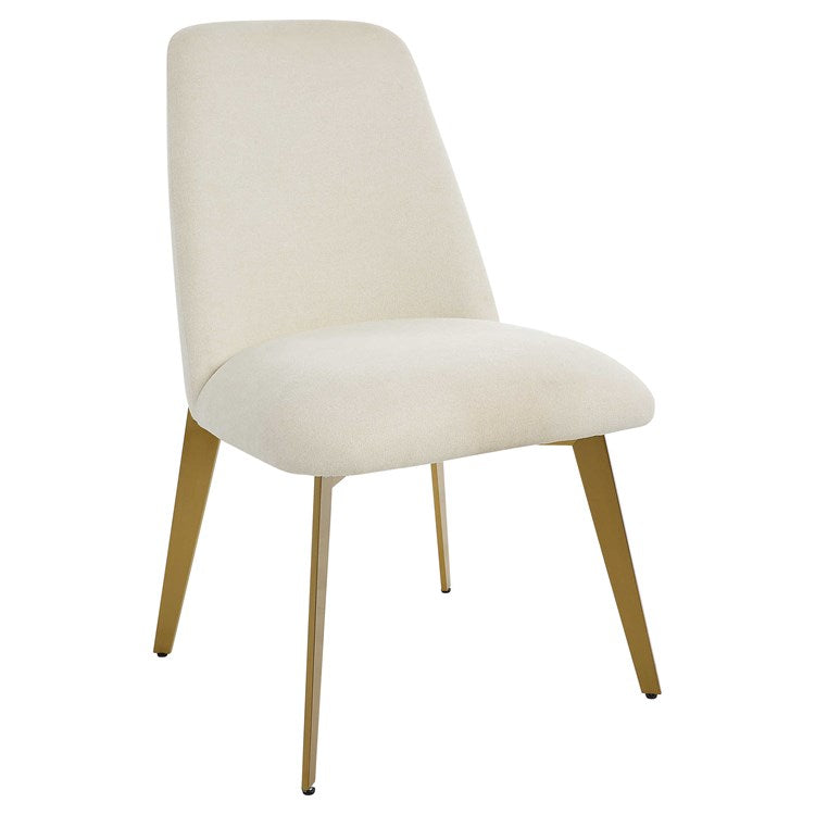 Uttermost Vantage White Frost Performance Fabric Upholstered Dining Chair - Image 3