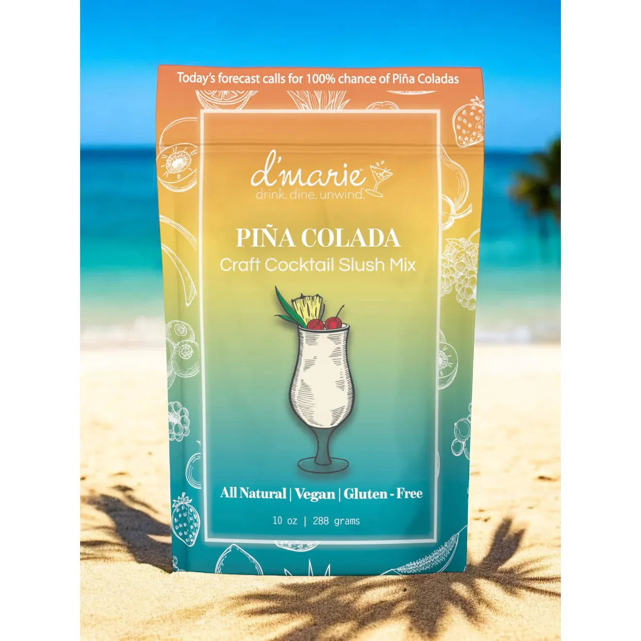 d’marie Drink Dine Unwind Pina Colada Craft Cocktail Slush Mix ~ SPRING SALE ~ Limited Quantity
