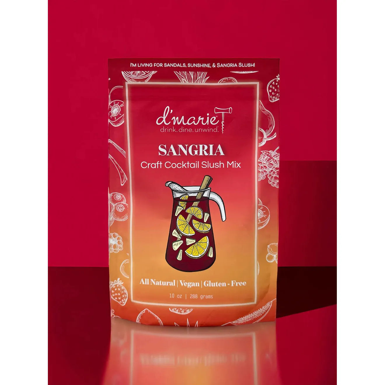 d’marie Drink Dine Unwind Sangria Craft Cocktail Slush Mix ~ IN-STORE PURCHASE ONLY