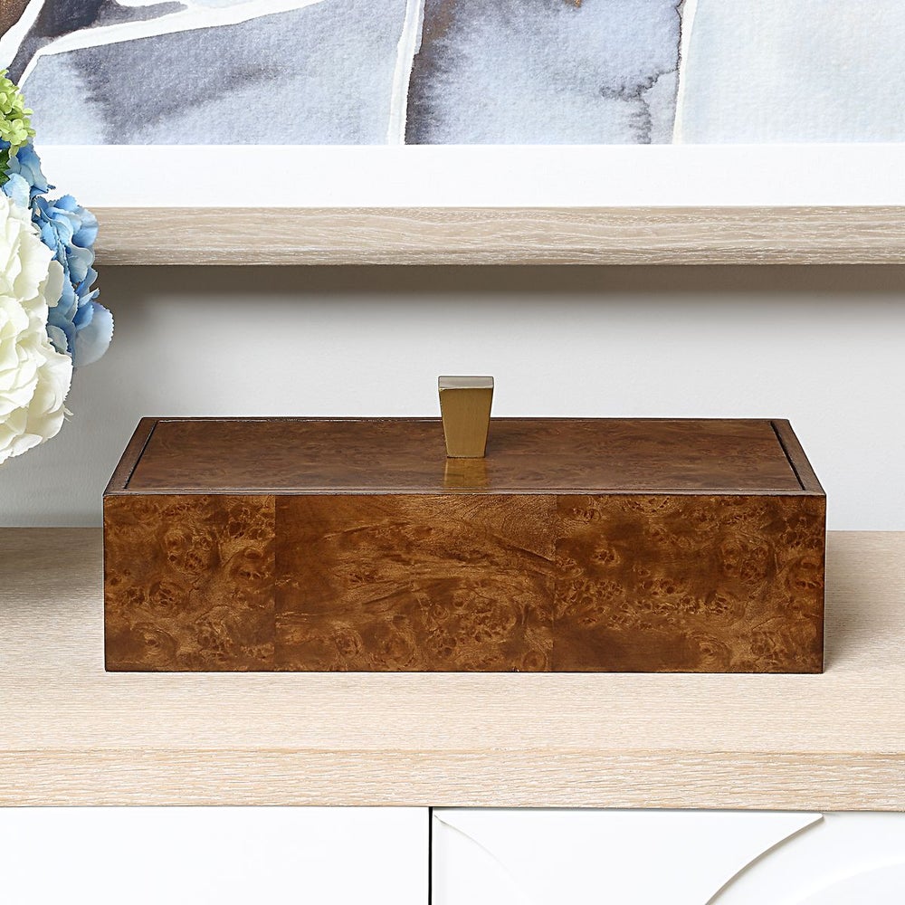 Uttermost Burl Heaven Burl Veneer Finish Decorative Box - Image 1