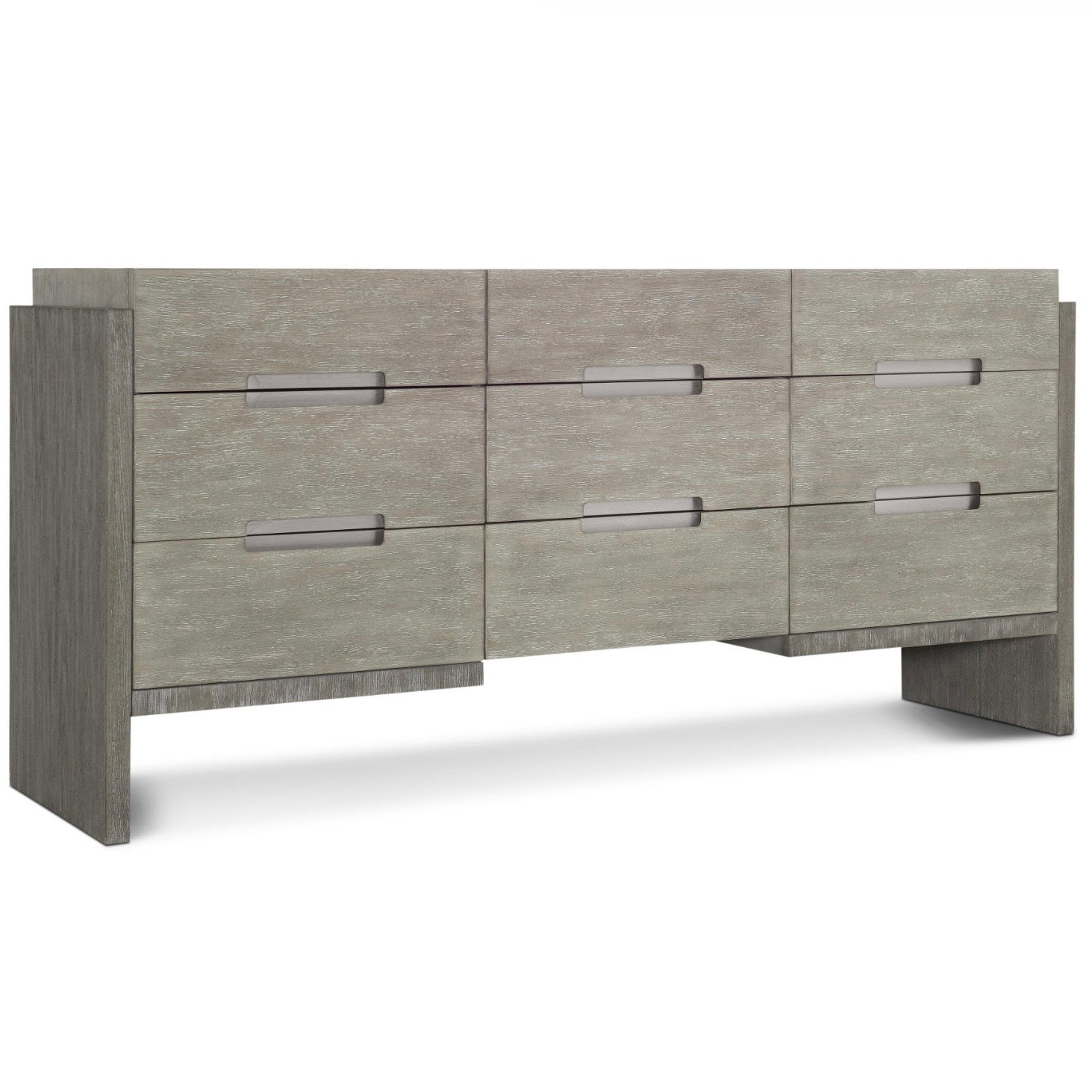 Bernhardt Foundations Collection Nine Drawer Dresser ~ Two - Tone Finish In Light Shale And Dark Shale - Image 2