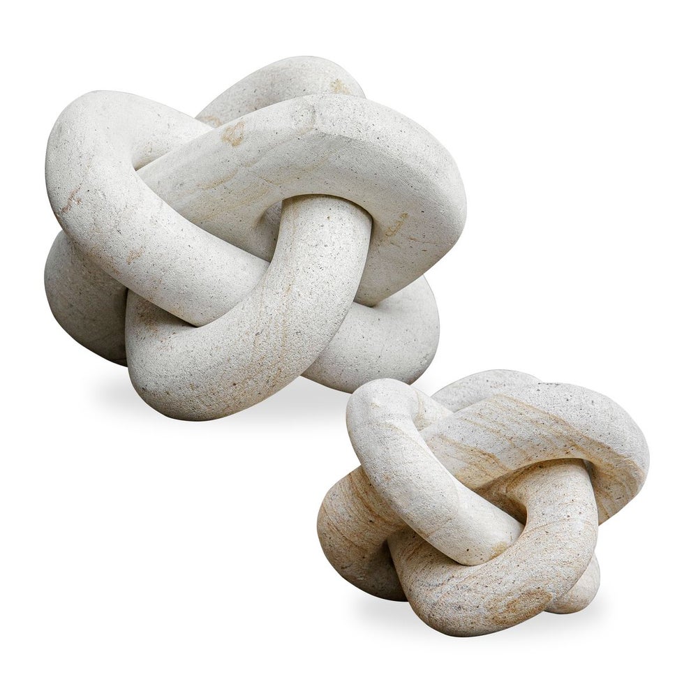 Uttermost White Limestone Link Sculptures Set Of 2 - Image 3