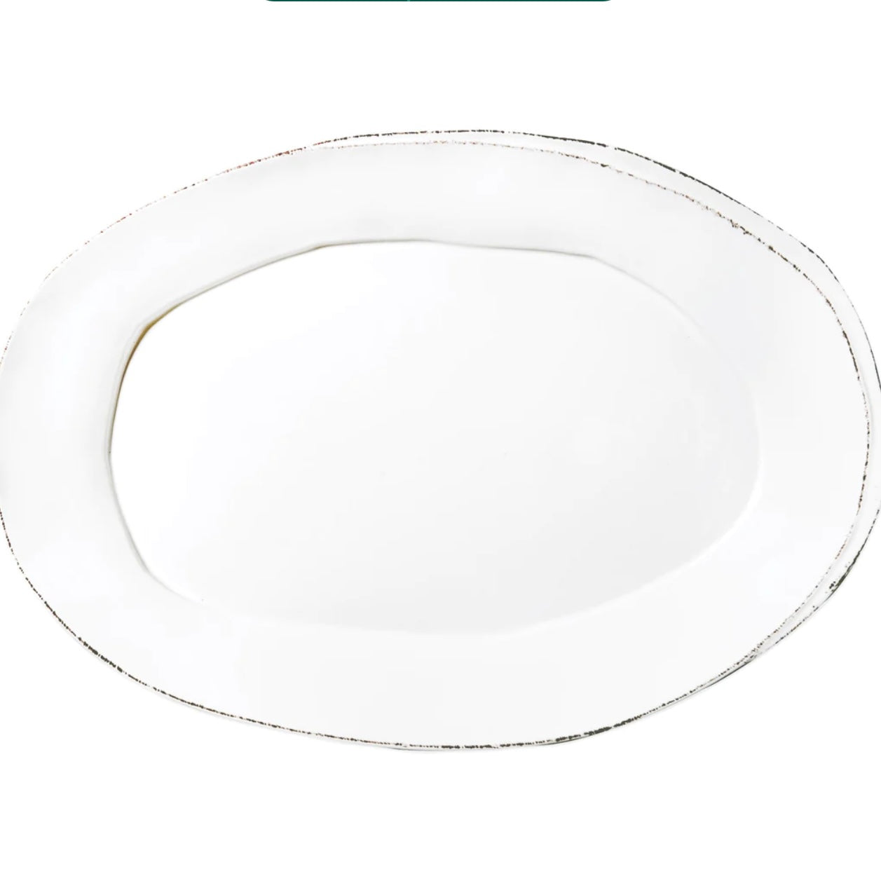 Vietri Lastra White Oval Platter ~ Handcrafted Italian Stoneware - Image 1