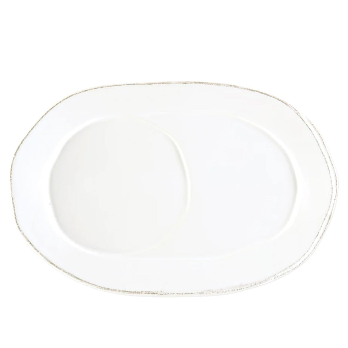 Vietri Lastra White Oval Tray ~ Handcrafted Italian Stoneware - Image 2