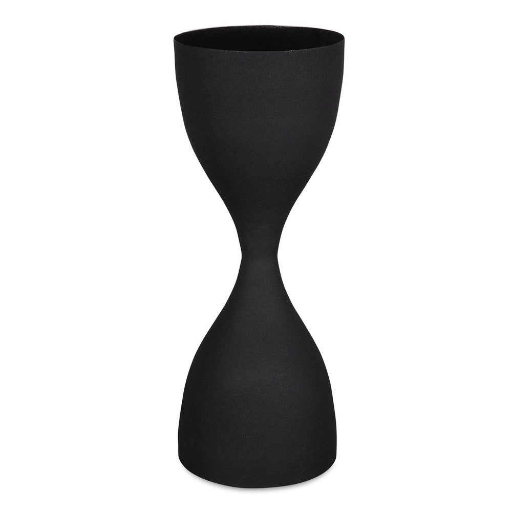 Casa Bella Living Iron Hourglass Shape Finished In Black Accent Table - Image 1