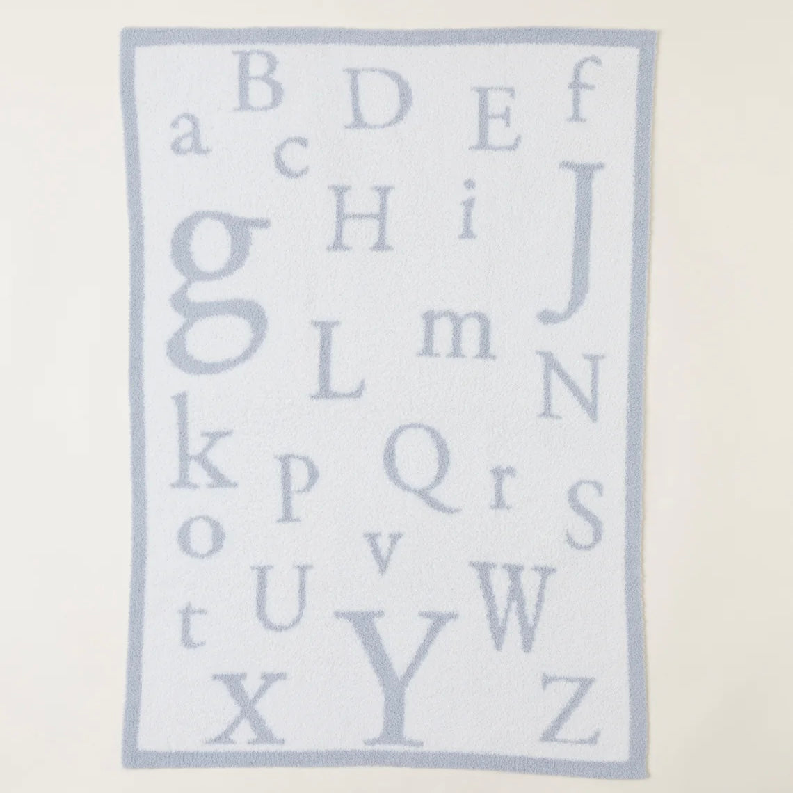 Barefoot Dreams CozyChic Ocean and Cream ABC Baby Blanket - Image 2