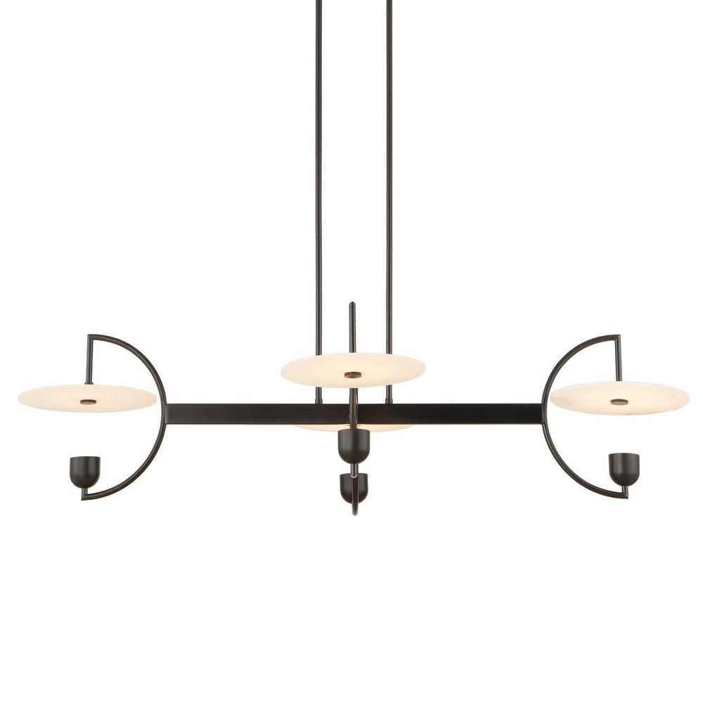 Uttermost Kyoto Alabaster Disks 4 Light LED Chandelier - Image 3