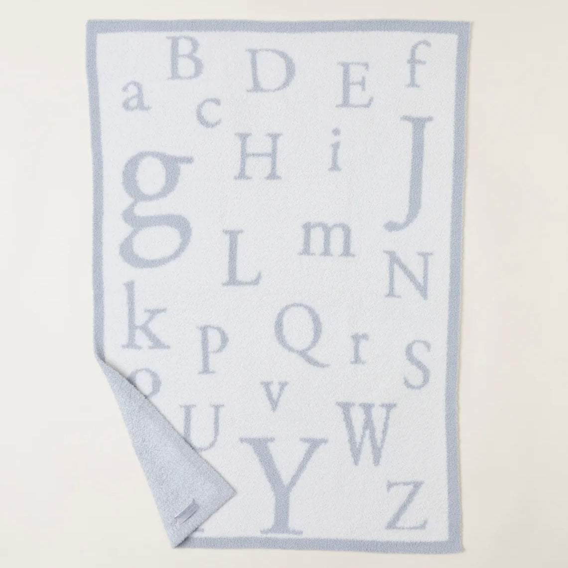 Barefoot Dreams CozyChic Ocean and Cream ABC Baby Blanket - Image 3