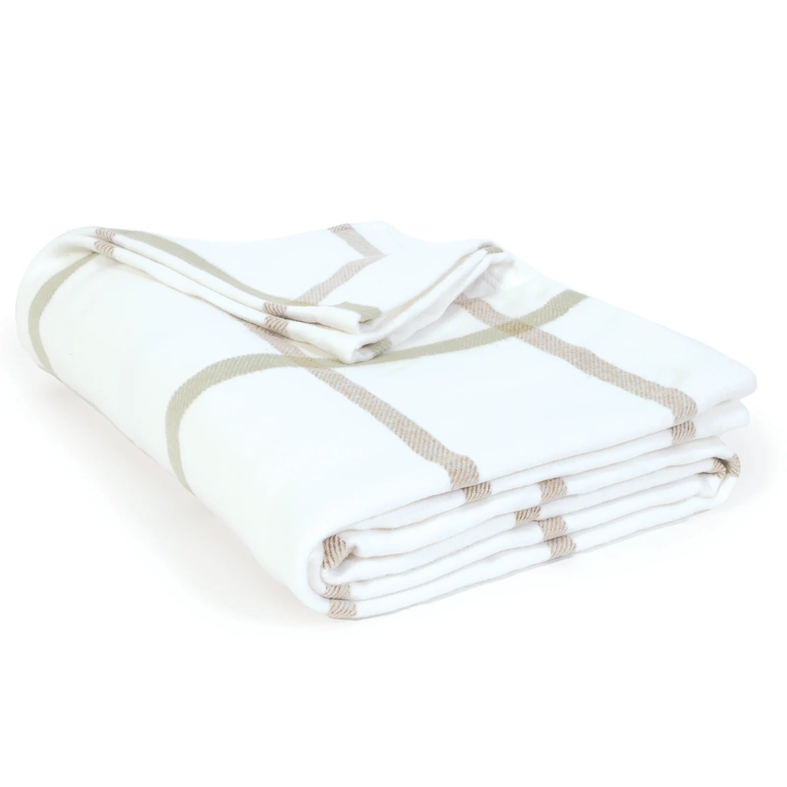 Pom Pom at Home Copenhagen White and Olive Plaid Throw Blanket ~ Available in 2 Sizes - Image 3