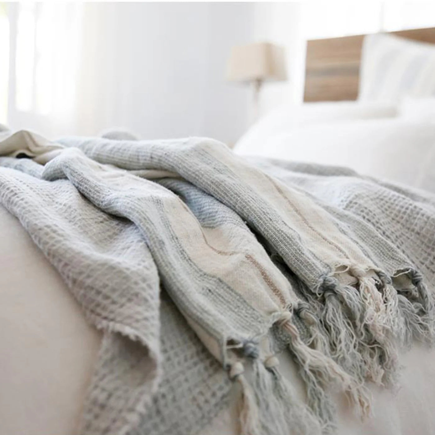 Pom Pom at Home Laguna Linen Striped Throw Blanket ~ Available in 2 Colors - Image 2