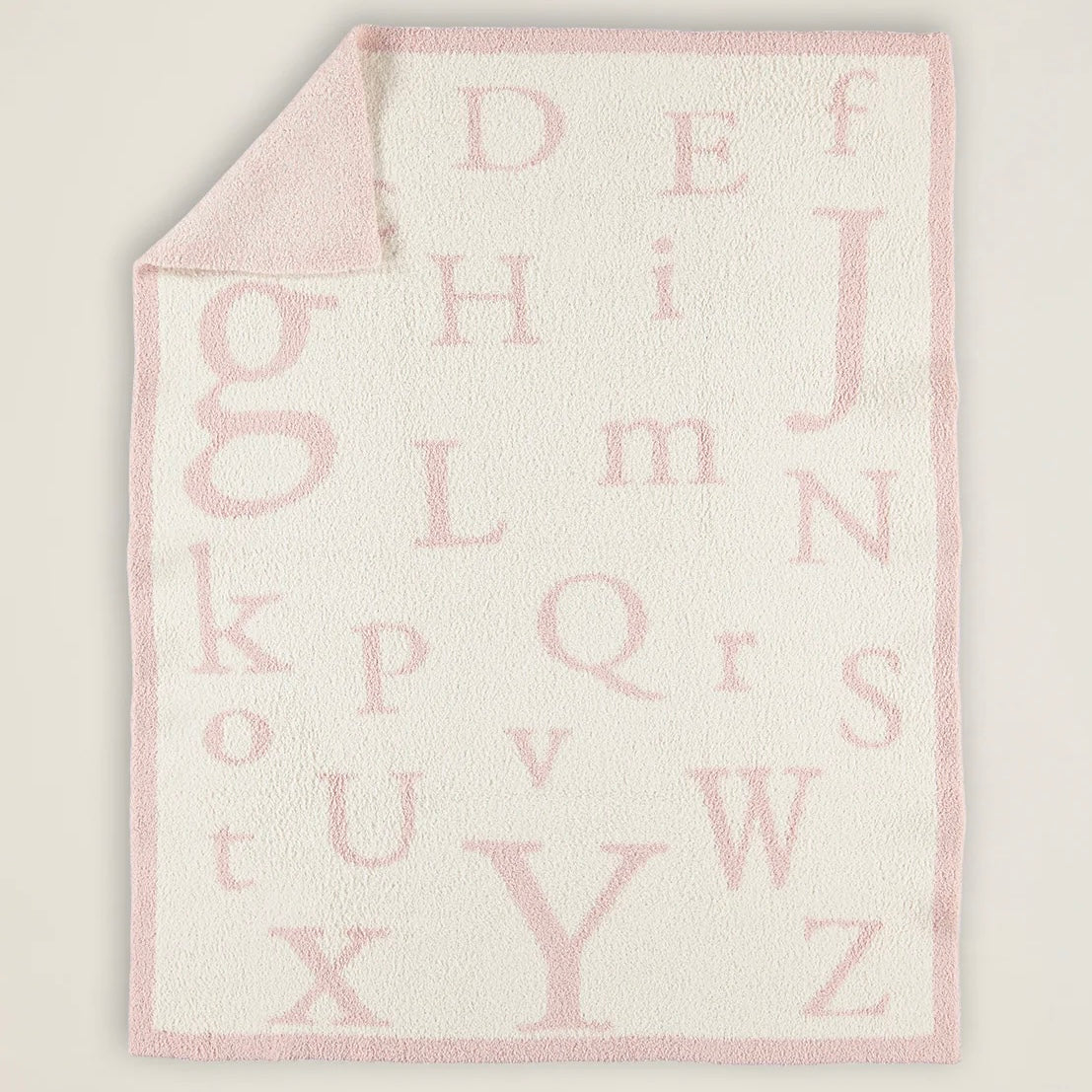 Barefoot Dreams CozyChic Rose and Cream ABC Baby Blanket - Image 1