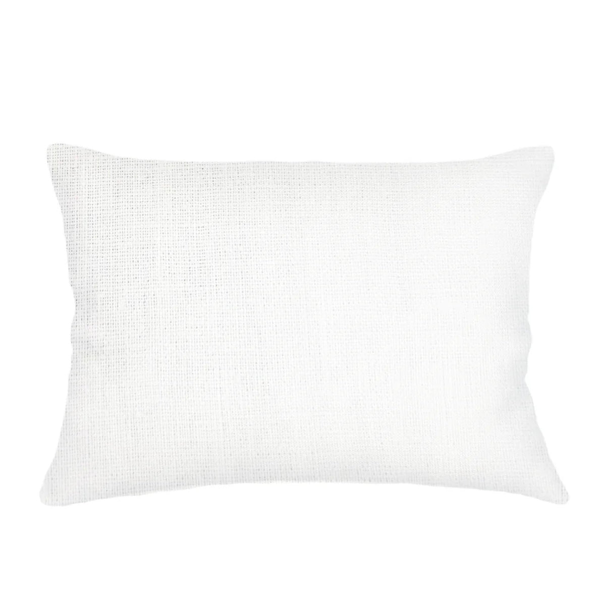 Anaya Home So Soft Linen Bright White Lumbar Pillow 14×20 With Down Insert