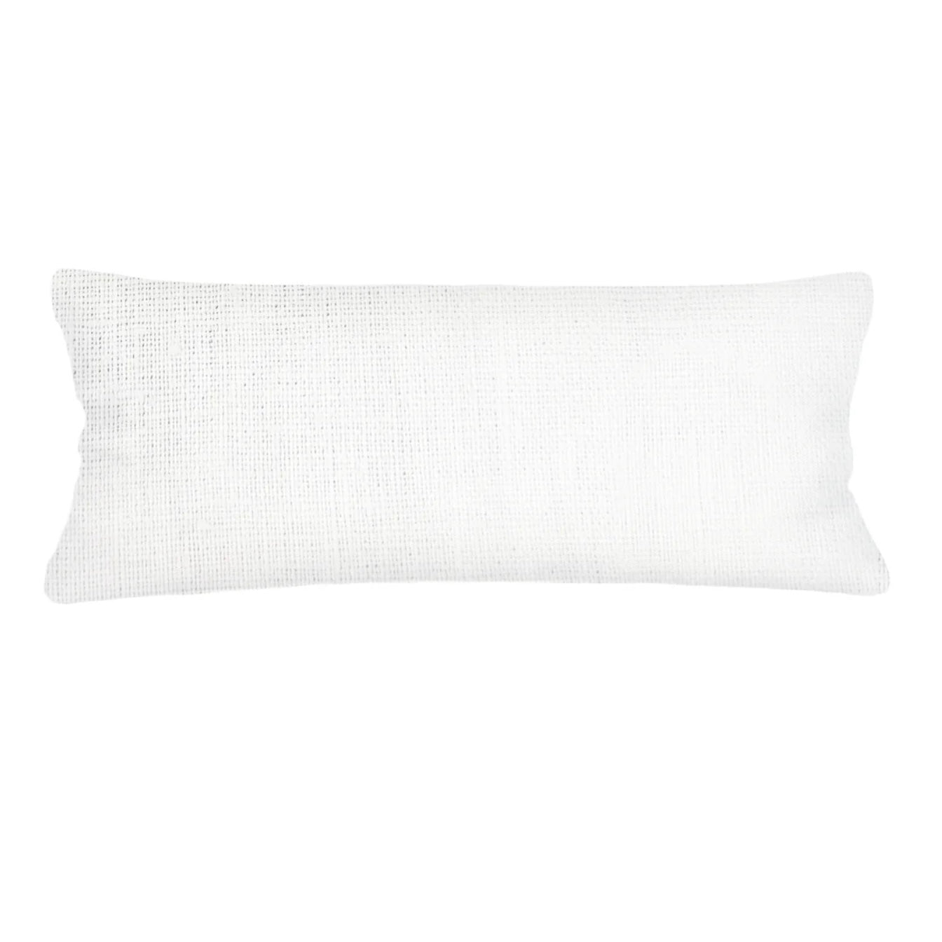 Anaya Home So Soft Linen Bright White Lumbar Pillow 14×40 With Down Insert