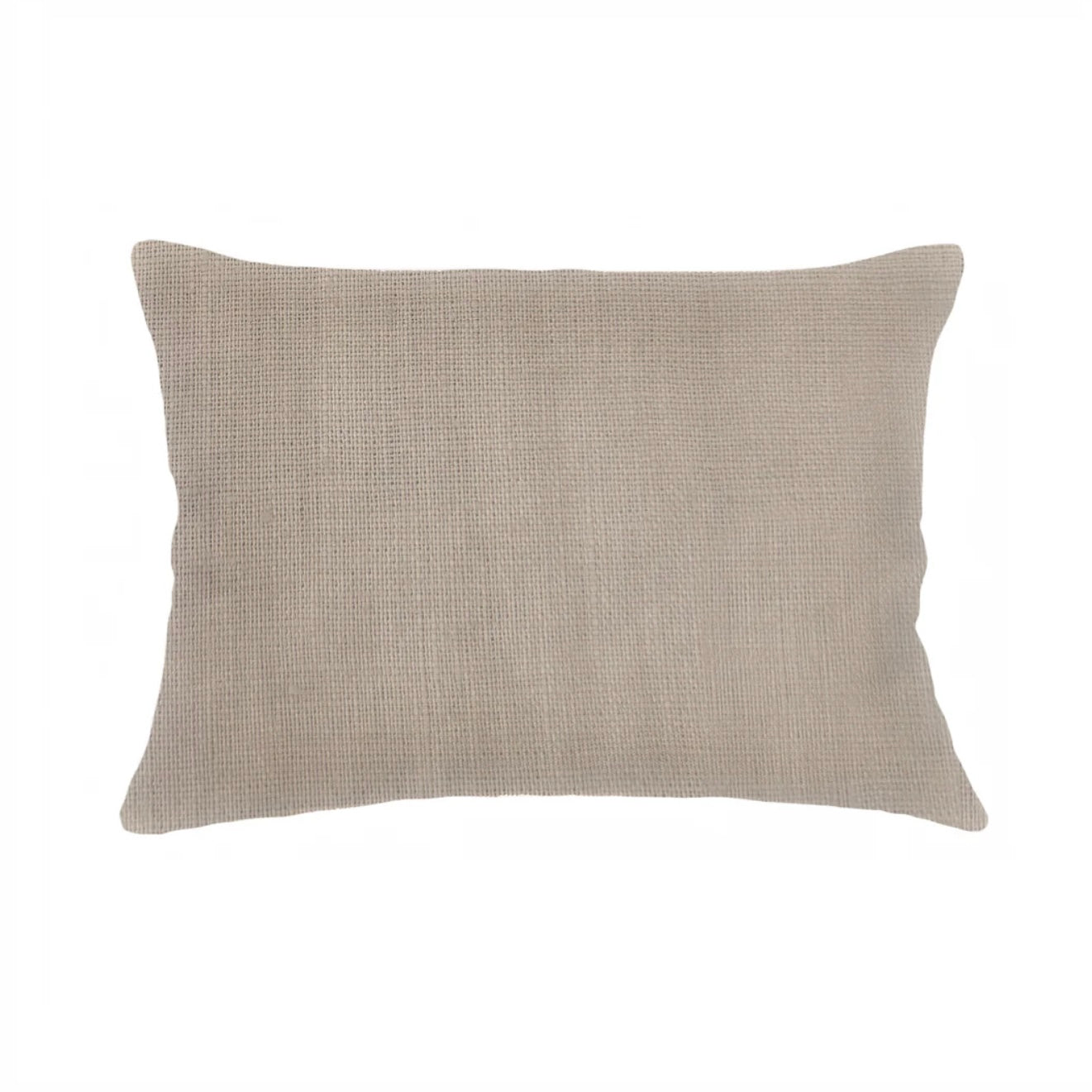 Anaya Home So Soft Linen Rustic Beige Lumbar Pillow 14x20 With Down Insert - Image 1