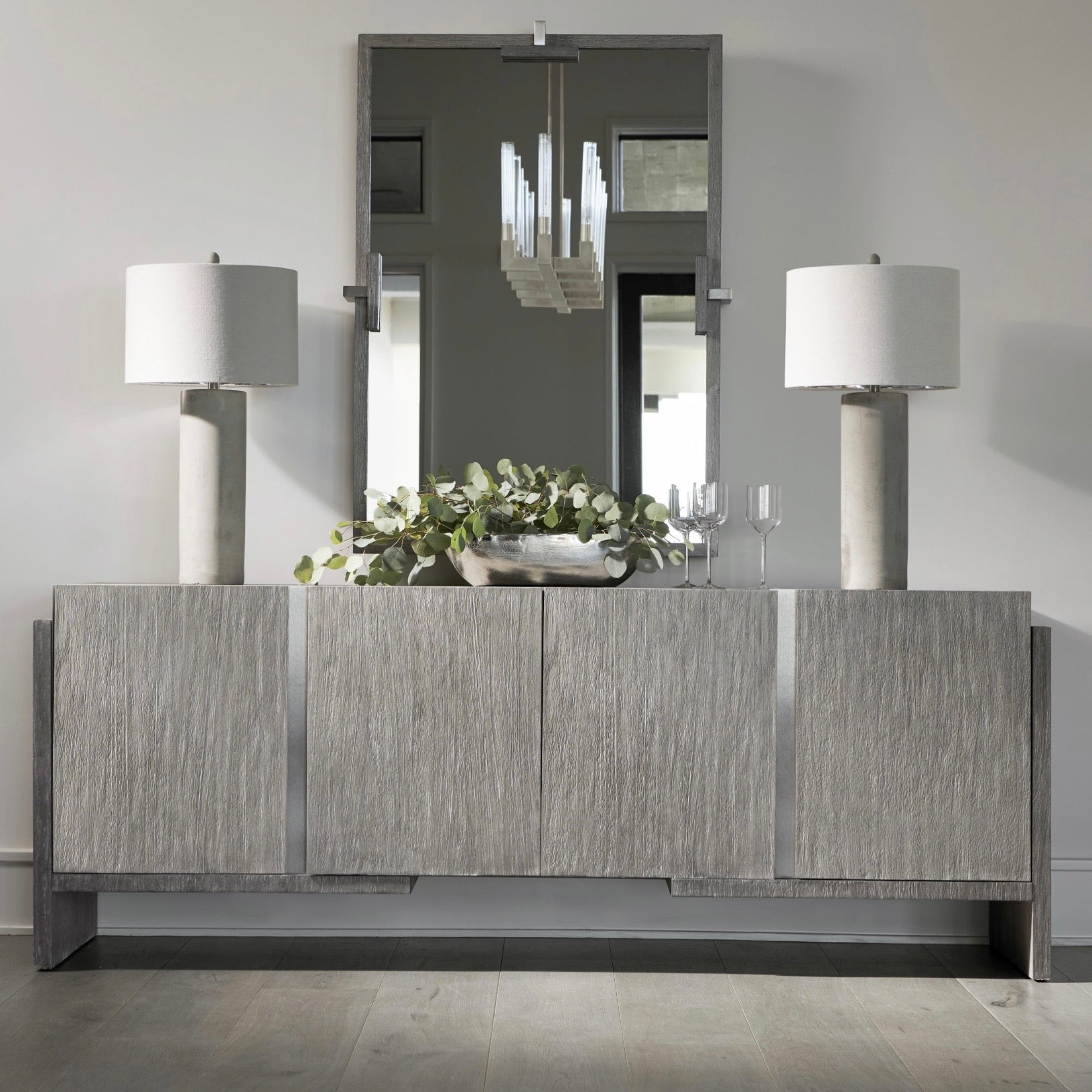 Bernhardt Foundations Collection Buffet ~ Light Shale And Dark Shale Finish